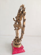 Golden Fiber Poly Resin Premium Natraj Idol