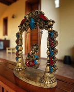 Multicolor Fiber Poly Resin Premium Ganesh Idol