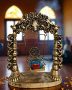 Multicolor Fiber Poly Resin Premium Ganesh Idol
