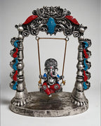 Multicolor Fiber Poly Resin Premium Ganesh Idol