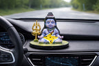 Baby Shiva Car Dashboard Idol - Cute Meditating Mahadev Statue With Trishul | Premium Fiber Resin Showpiece DA-149