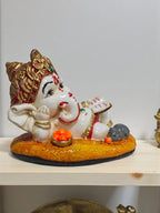 Multicolor Fiber Poly Resin Premium Ganesha Idol