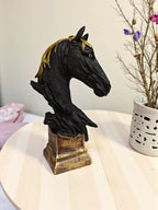 Black Fiber Poly Resin Premium Horse Statue