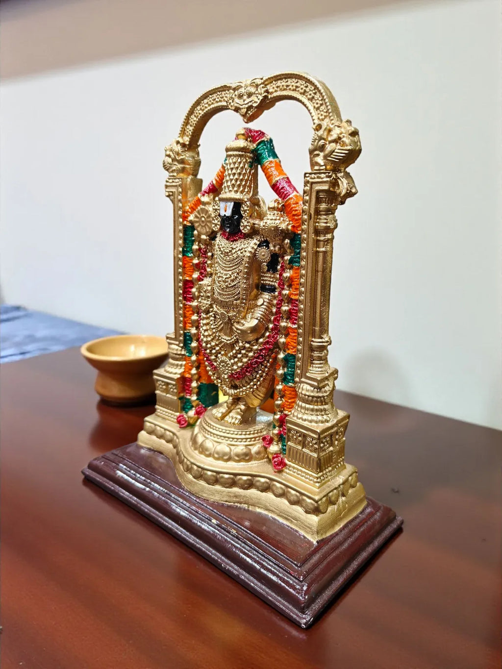 Golden Fiber Poly Resin Premium Balaji Idol