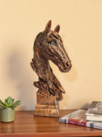 Black Fiber Poly Resin Premium Horse Statue
