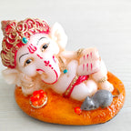 Multicolor Fiber Poly Resin Premium Ganesha Idol