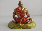 Meditating Lord Hanuman Car Dashboard Idol - Golden Finish Bajrangbali Statue For Vehicle & Home DA-150