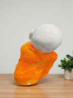 Blue Fiber Poly Resin Premium Monk Idol