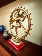 Golden Fiber Poly Resin Premium Natraj Idol
