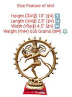 Golden Fiber Poly Resin Premium Natraj Idol
