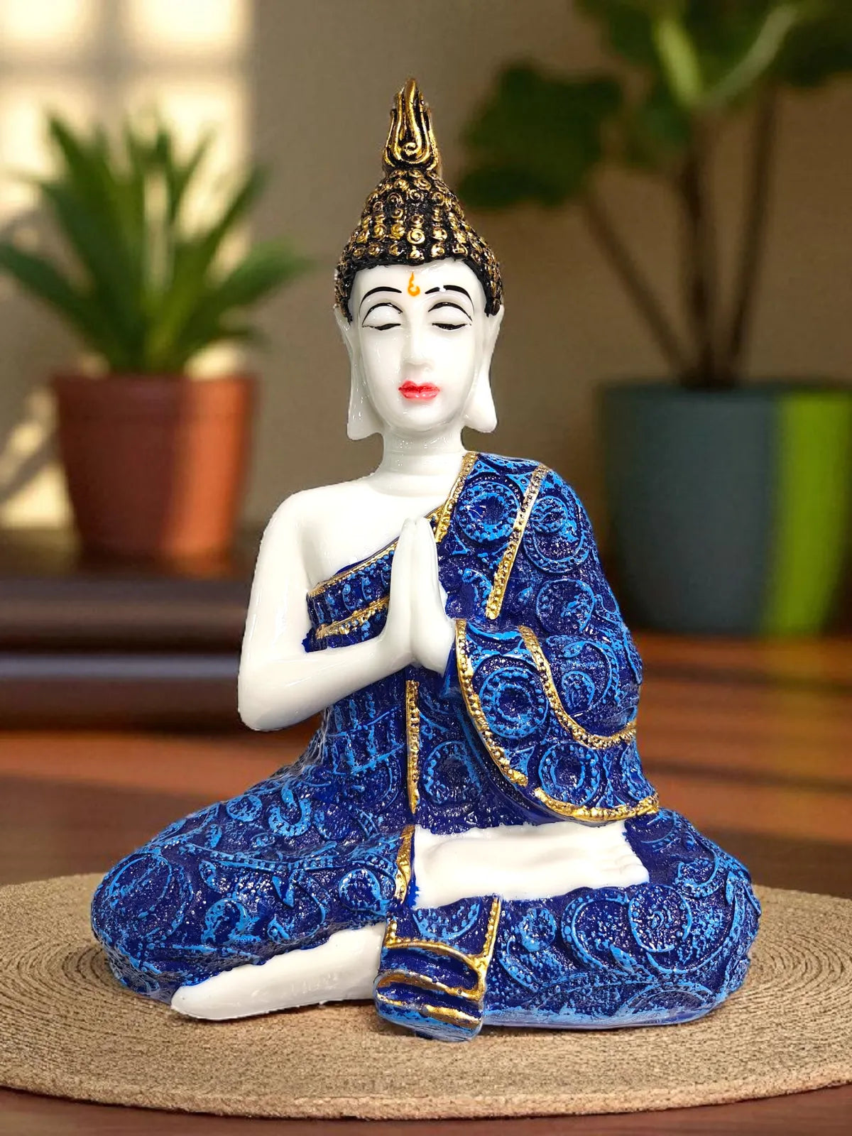 Pink Fiber Poly Resin Premium Buddha Idol
