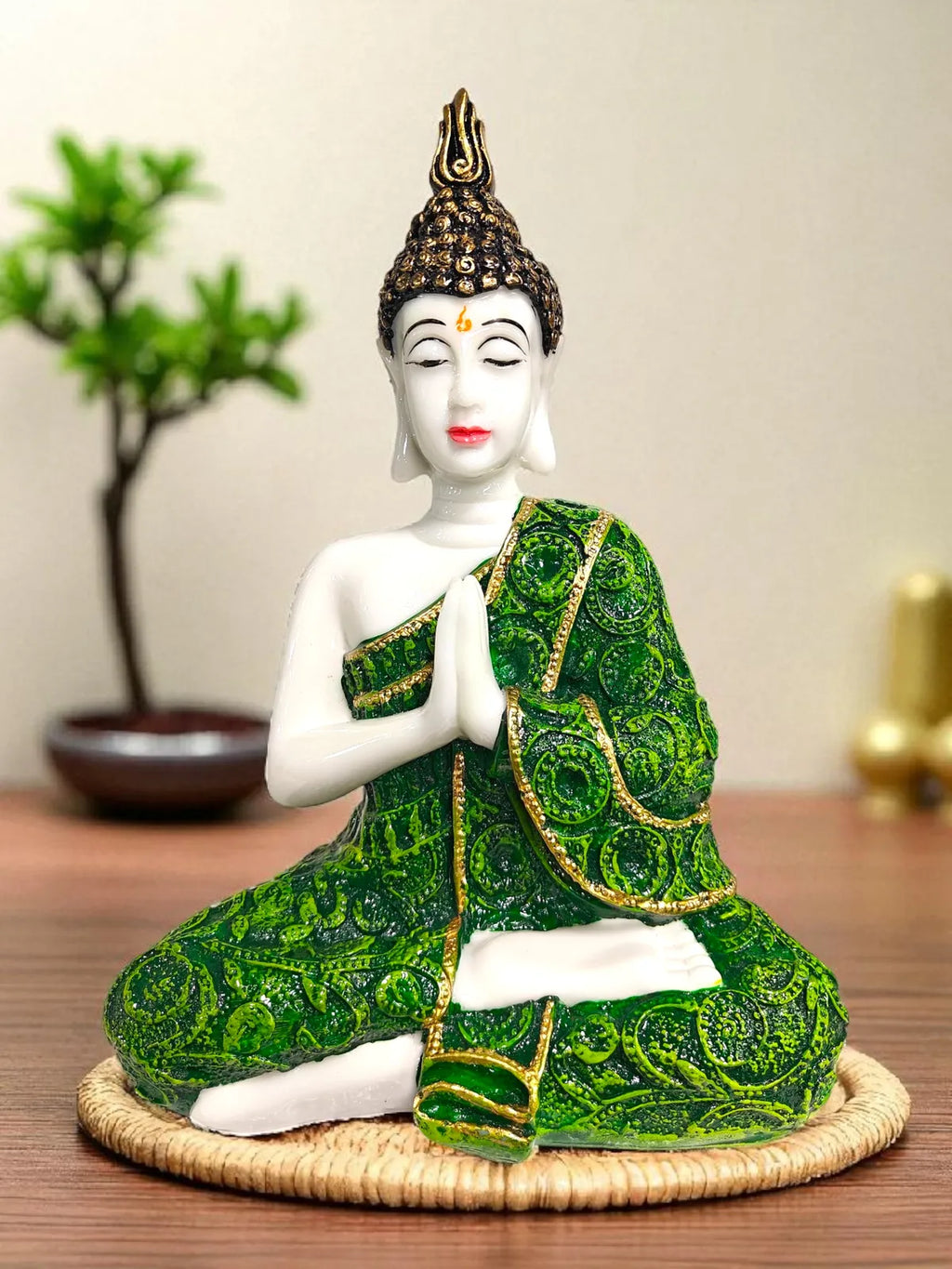 Pink Fiber Poly Resin Premium Buddha Idol