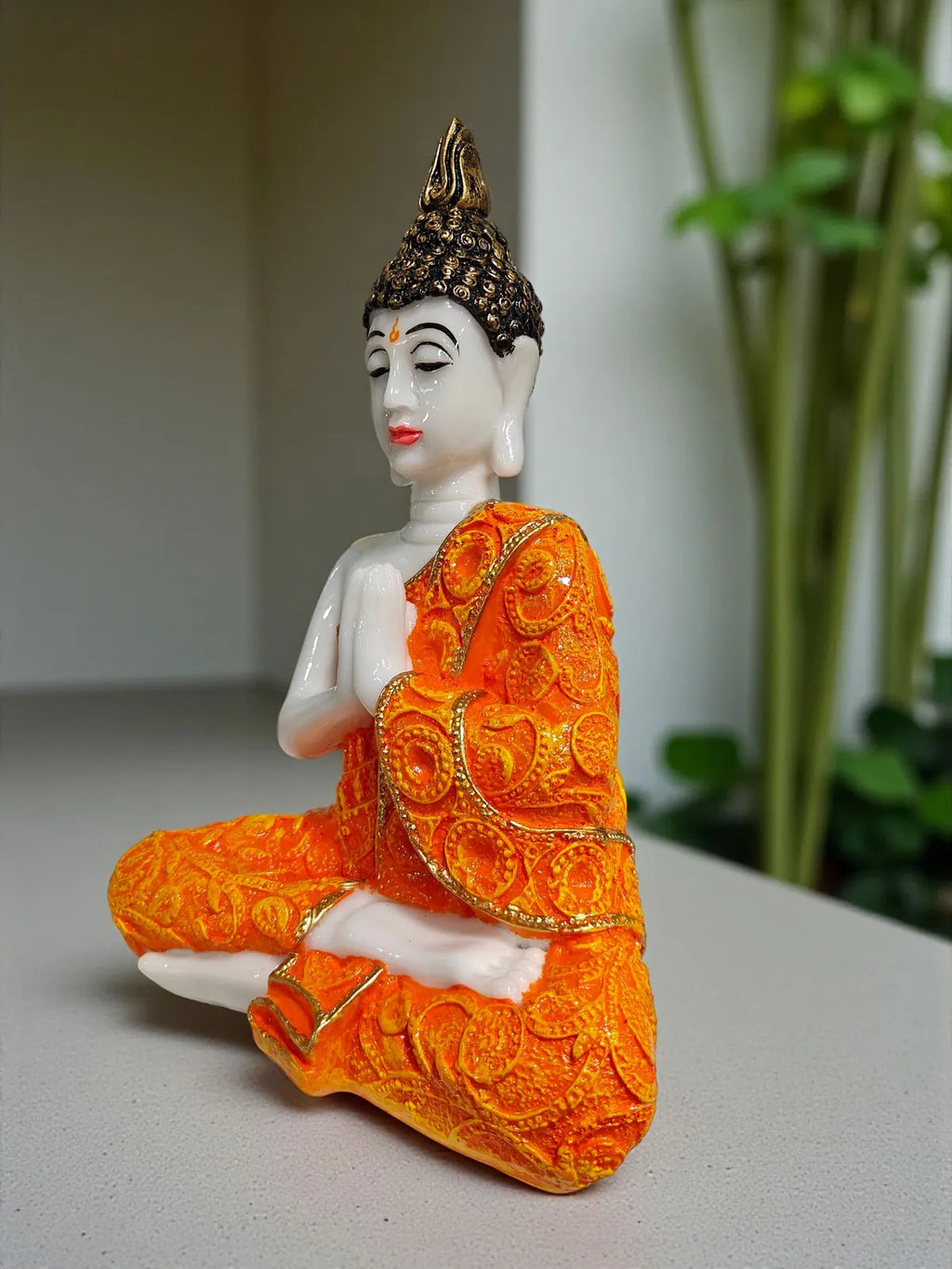 Pink Fiber Poly Resin Premium Buddha Idol