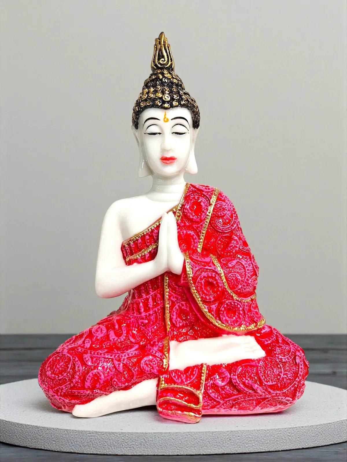 Pink Fiber Poly Resin Premium Buddha Idol