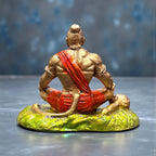 Meditating Lord Hanuman Car Dashboard Idol - Golden Finish Bajrangbali Statue For Vehicle & Home DA-150