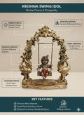 Silver Fiber Poly Resin Premium Bal Krishna Idol