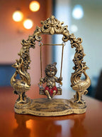 Brown Fiber Poly Resin Premium Bal Krishna Idol