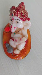 Multicolor Fiber Poly Resin Premium Ganesha Idol